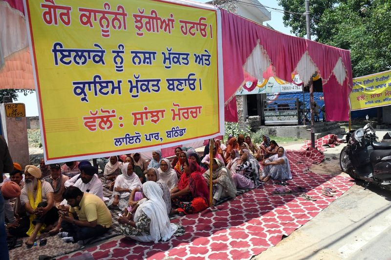 Protest over drug menace, week after youth dies of drug overdose in Bathinda