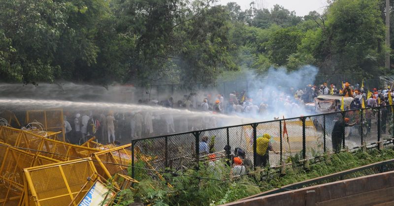 Qaumi Insaaf Morcha protest: Tear gas, water cannons used as supporters try to enter Chandigarh